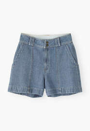 Streifen-Shorts, Helle Waschung, webstill