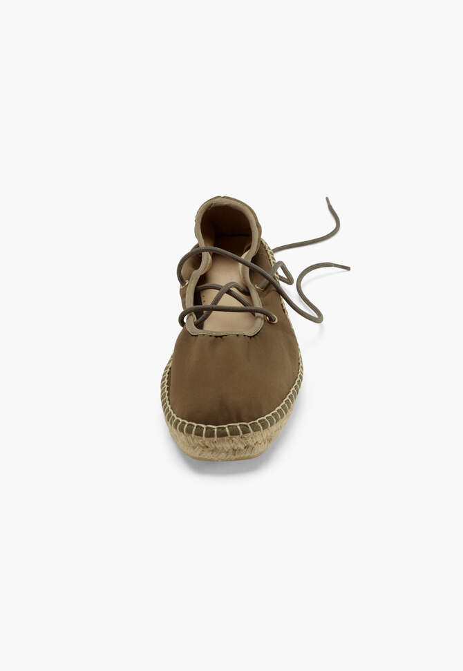 Geschn&uuml;rte Espadrilles, Khaki, completeTheLook