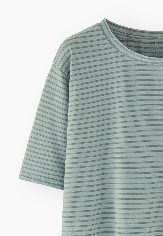Gestreiftes T-Shirt, Pastellblau, completeTheLook