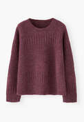 Ripppullover, Aubergine, webstill