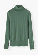 Rollkragenpullover, Rauchiges Jadegr&uuml;n, webstill