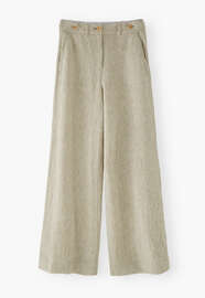Hose mit weitem Bein, Khaki, webstill