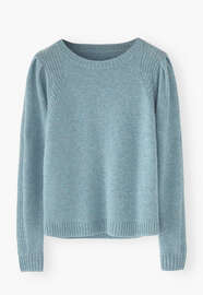 Pullover mit Puff&auml;rmeln, Cerulean-Grau, webstill