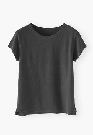 Jersey-T-Shirt, Kohlschwarz, webstill