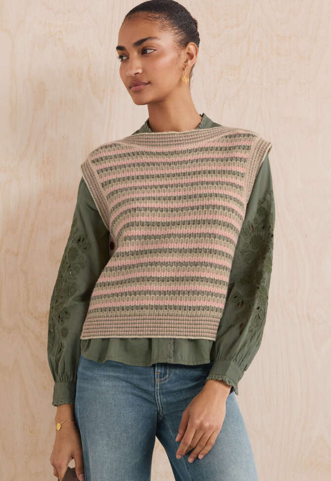 Bluse mit Spitze und Biesen, Waldgr&uuml;n, completeTheLook