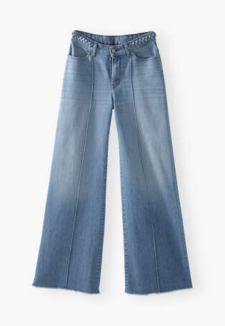 Ausgestellte Jeans, Authentische Waschung, webstill
