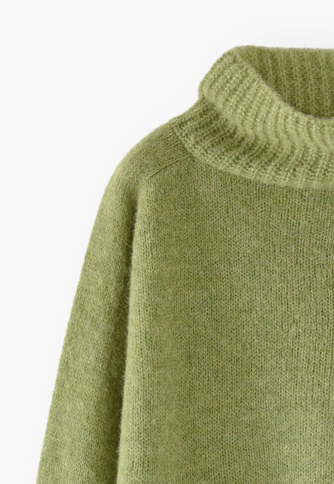 Pullover mit hohem Kragen, Kiefergr&uuml;n, completeTheLook
