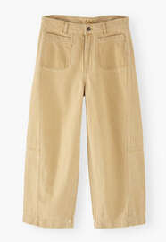 K&uuml;rzere, farbige Jeans, Gewaschenes Sandbeige, webstill