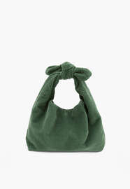 Tasche mit Knotengriff, Smaragd, webstill