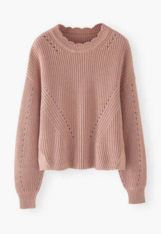 Rippstrickpullover, Zartes Tonerde-Ros&eacute;, webstill