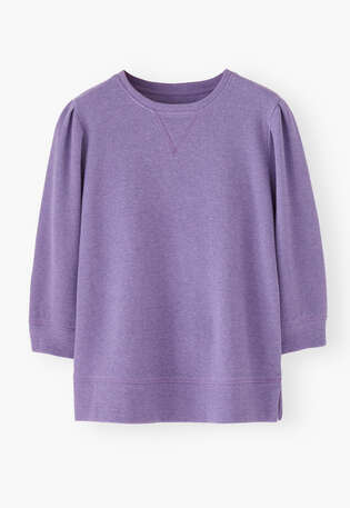 Sweatshirt mit Falten&auml;rmeln, Lavendelblau, webstill
