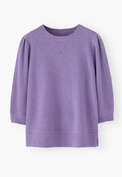 Sweatshirt mit Falten&auml;rmeln, Lavendelblau, webstill