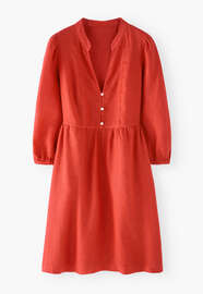 Kurzes Kleid, Leuchtendes Chilirot, webstill