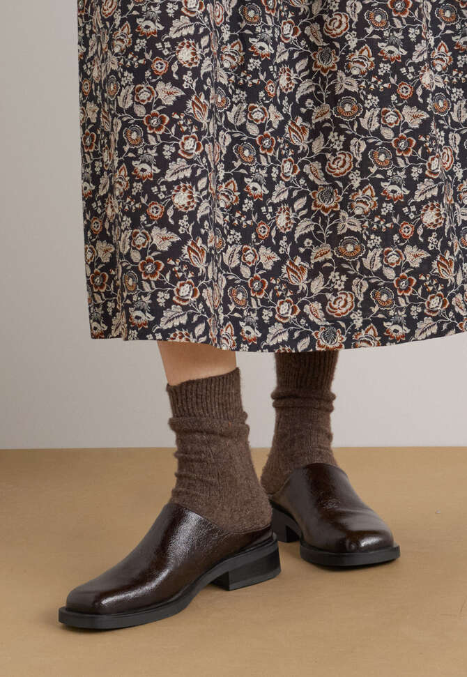 Gerippte Socken, Braun, completeTheLook