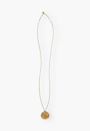Lange Halskette mit Anh&auml;nger, Gold, webstill