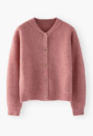 Ripp-Bomberjacke, Pfirsichrosa, webstill