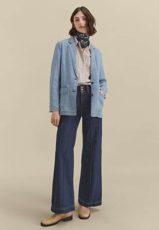 Entspannter Blazer, Blasses Indigo, completeTheLook