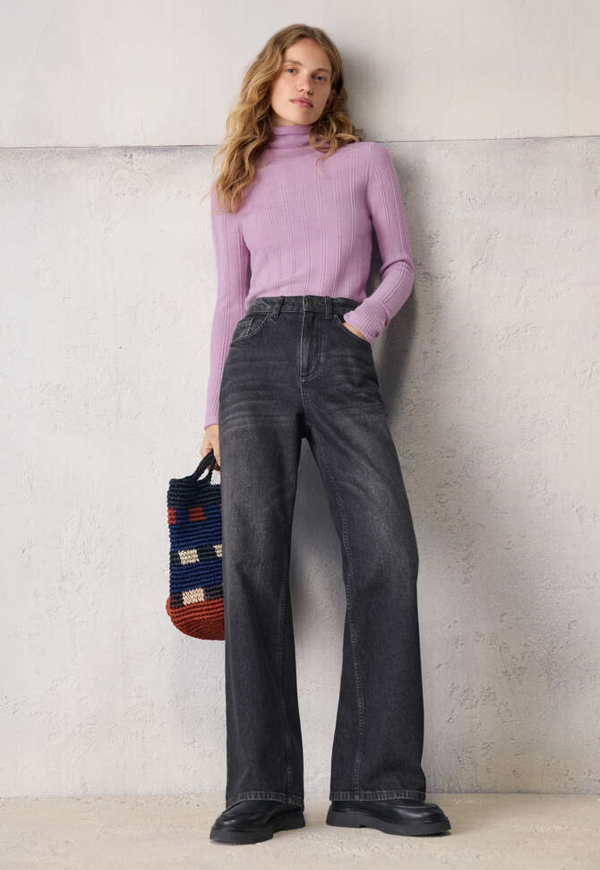 Rollkragenpullover, Mauverosa, completeTheLook