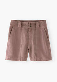 Kontraststoff-Shorts, Rauchiges Traubenrot, webstill