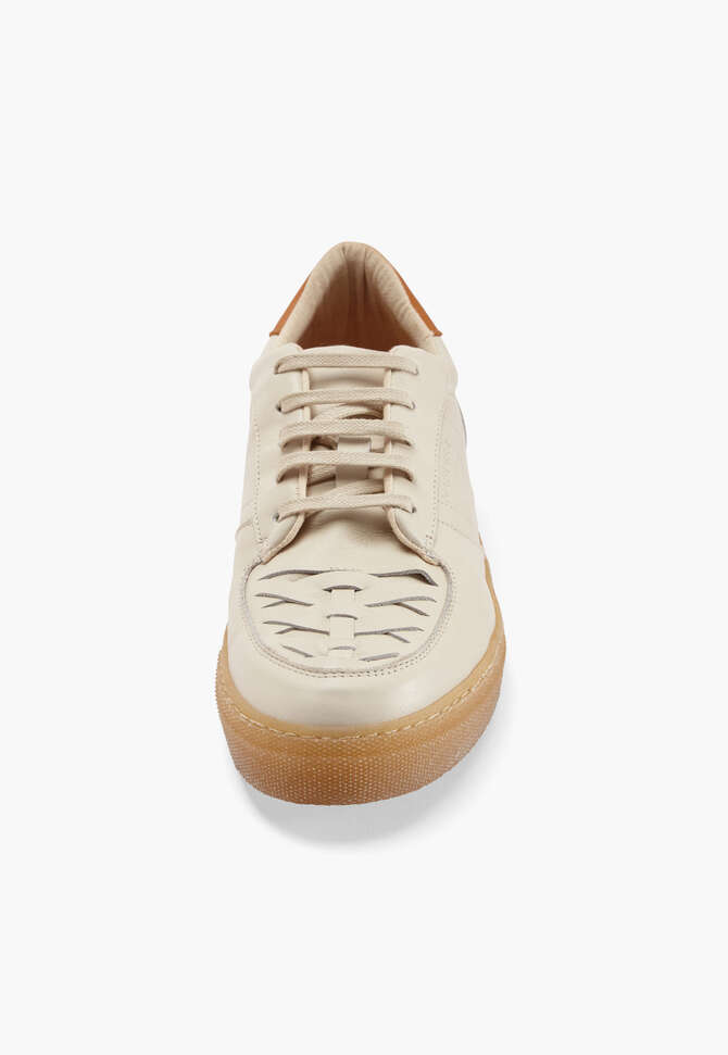 Schn&uuml;r-Sneaker, Ecru, completeTheLook