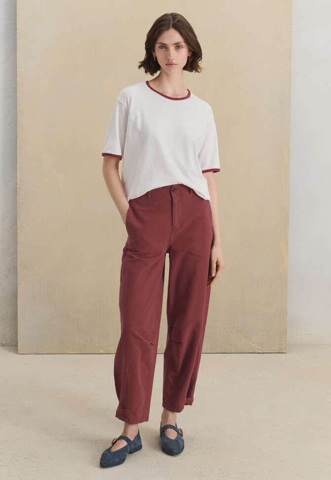 Jersey-T-Shirt, Wei&szlig;/Rubin, completeTheLook