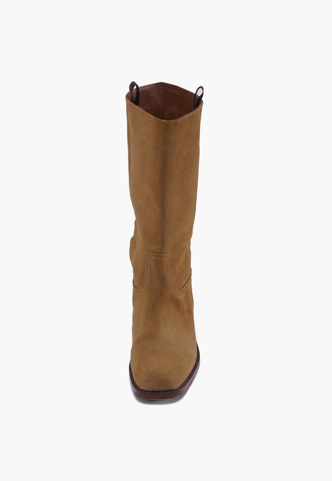 Stiefel mit eckiger Zehenpartie, Zimt, completeTheLook