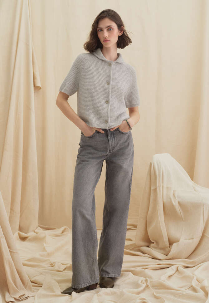 Boyfriend Jeans, Graue Waschung, completeTheLook