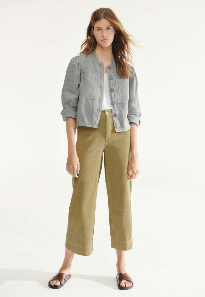 Jacke mit gerafften &Auml;rmeln, Graublau, completeTheLook