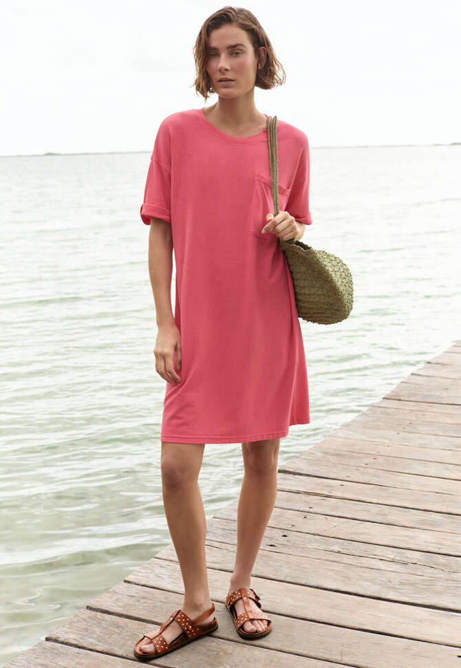 T-Shirt-Kleid, Wassermelonenrosa, completeTheLook