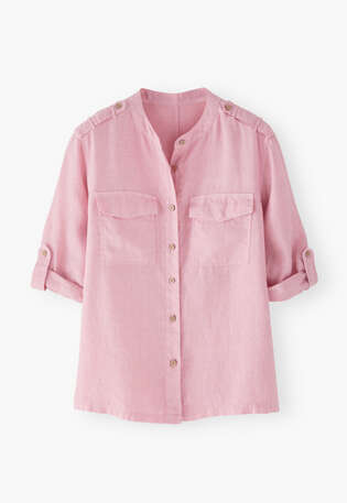 Safari-Bluse, Ros&eacute;, webstill
