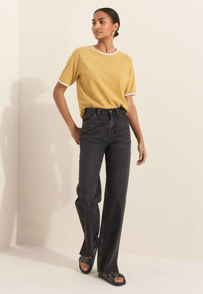 Jersey-T-Shirt, Warmes Gelb, completeTheLook