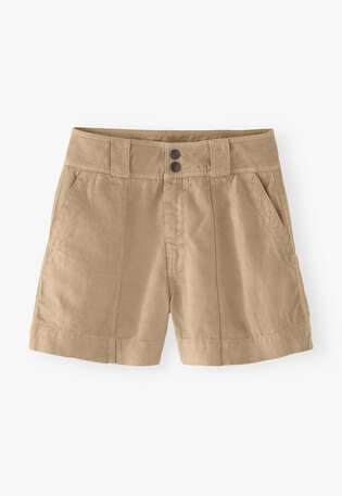 Kontraststoff-Shorts, Sand, webstill