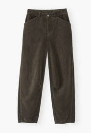 Horseshoe-Cordhose, Khaki-Kohlschwarz, webstill