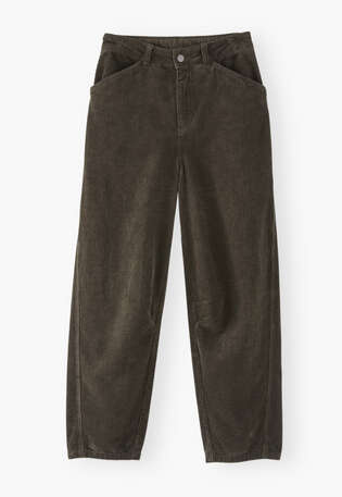 Horseshoe-Cordhose, Khaki-Kohlschwarz, webstill