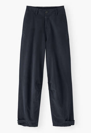Hose mit verstellbarem Saum, Mitternacht, webstill