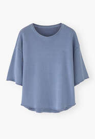 Loopback-T-Shirt, Denim, webstill