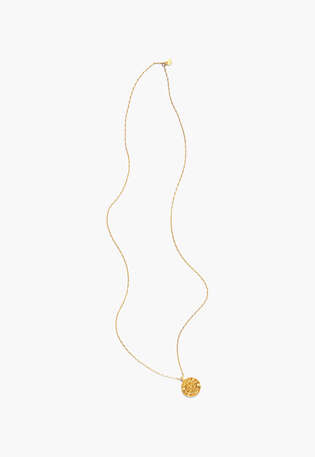 Halskette mit rundem Anh&auml;nger, Gold, webstill
