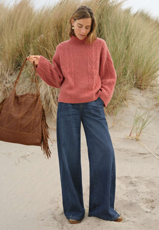 Zopfmuster-Pullover, Bonbonpink, completeTheLook