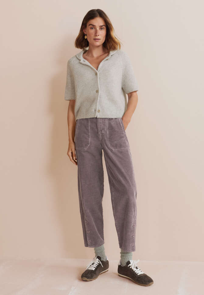 Cardigan mit Waffelmuster, Hellgrau, completeTheLook