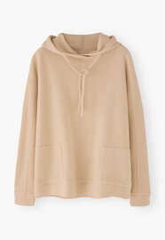 Fleece-Hoodie, Bl&uuml;te, webstill