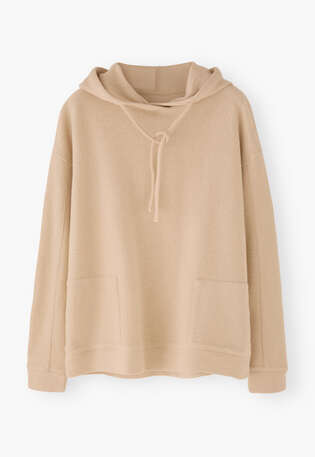 Fleece-Hoodie, Bl&uuml;te, webstill