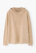 Fleece-Hoodie, Bl&uuml;te, webstill