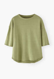 Loopback-T-Shirt, Blattgr&uuml;n, webstill