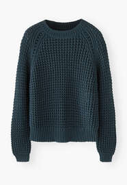 Raglanpullover, Petrol, webstill