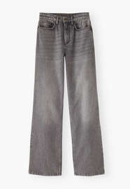 Boyfriend Jeans, Graue Waschung, webstill