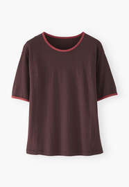 Jersey-T-Shirt, Dunkle Pflaume, webstill