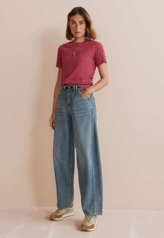 Jeans mit Nahtdetails, Mittlere Waschung, completeTheLook