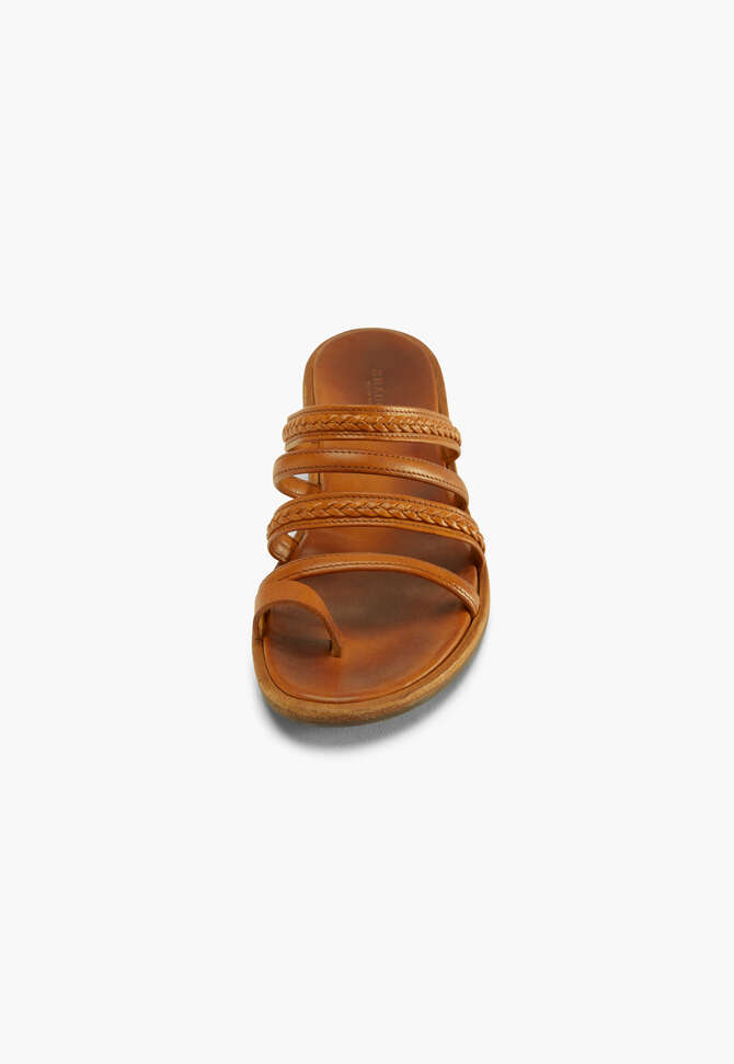 Geflochtene Sandalen, Lohbraun, completeTheLook