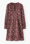 Kurzes Kleid mit Print, Wein, webstill