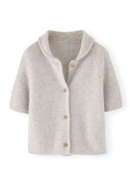 Cardigan mit Waffelmuster, Hellgrau, webstill